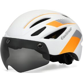 EASTINEAR Adults Bike Helmet Magnetic Goggle Cycling Helmet with USB Rechargeable Taillight for Men Women Mountain & Road Bicycle Helmet Magnetic Shield