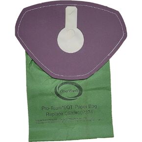 107374 Replacement Bags - 10 PK - Compatible with Proteam GoFree Flex Pro II, GoFit 6, GoFit 6 Plus Backpack Vacuum Cleaners