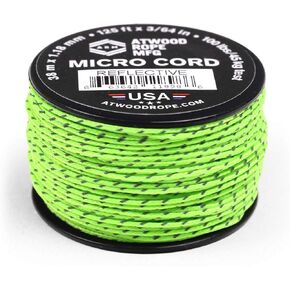 Atwood Rope MFG Tactical Nylon/Polyester Micro Utility Cord Reflective 1.18mm X 125ft Reusable Spool | Fishing Gear, Jewelry Making, Camping Accessories in Saudi Arabia