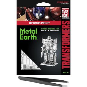 Metal Earth Transformers Optimus Prime 3D Metal Model Kit Bundle with Tweezers Fascinations