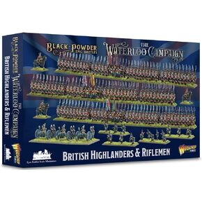 Warlord Black Powder Epic Battles: The Waterloo Campaign British Highlanders & Rifelmen Military Table Top Wargaming Plastic Model Kit 312001004