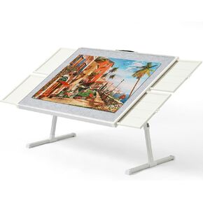 1500PCS Puzzle Tables for Adults with Drawers,Portable Folding Puzzle Table with Legs,5 Adjustable Heights&Free Tilting Jigsaw Puzzle Board with Handle Drawers Cover in Kuwait