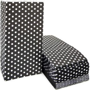 Small Polka Dot Paper Bags Rainbow Color Lunch Goodie Bags 5.1 x 3.1 x 9.4 In 50 PCS