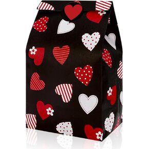 JarThenaAMCS 24Pcs Cherry Party Favor Bags Pink Paper Gift Bags with Tag Sticker Decals Summer Fruit Candy Treat Bags for Baby Shower Birthday Party Supplies