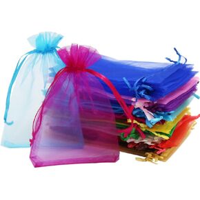 SumDirect 240pcs 4x6 Inch Organza Bags, 20 Colors Sheer Drawstring Gift Bags,Jewelry Pouches Wedding Party Christmas Favor Gift Bags