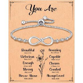 DJWJFJEN Infinity Cross Bracelet Christian Gifts for Women Girls Easter Religious Gifts