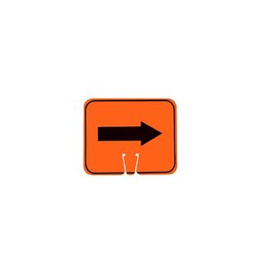 Cortina ABS Plastic Traffic Cone Sign, "SIDEWALK CLOSED" 03-550-SC EZ-IMS, 12.75" Width x 10.375" Height, Black On Orange