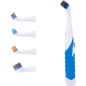 Electric Cleaning Brush with 4 in 1 Multiple Brush Heads, Indoor Household Cordless Motorized Brush for Bathroom Toilet Kitchen Tile Crevice in Saudi Arabia