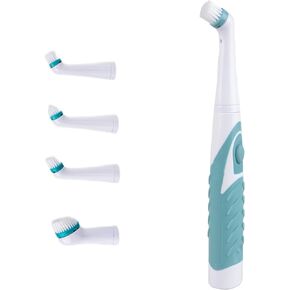 Electric Cleaning Brush with 4 in 1 Multiple Brush Heads, Indoor Household Cordless Motorized Brush for Bathroom Toilet Kitchen Tile Crevice