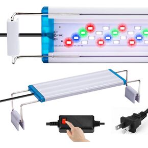 Oltraman LED Aquarium Light Full Spectrum Fish Tank Lights 7" 8" 10" 12" 8W Multi-Color Freshwater Saltwater Plant Lamp White Blue Red LEDs