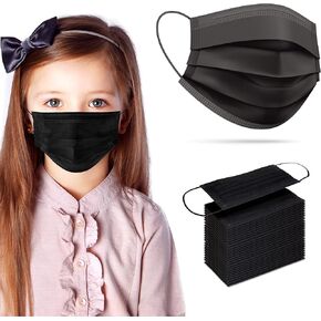 [Pack Of 100] kids Disposable Face Masks Boys and Girls 3-Ply Masks | Facial Cover with Elastic Earloops For Childcare, School (Colorful)
