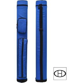 2x2 Hard Oval Pool Cue Billiard Stick Carrying Case (Several Colors Available) (Blue(New))