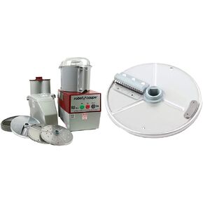 Robot Coupe R2 Dice Continuous Feed Combination Food Processor Dicer with 3-Quart Polycarbonate Bowl, Gray, 120-Volts
