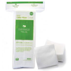 Intrinsics Large Cotton Wipes - 4" x 4", 8-ply 100% Cotton, 200 Count