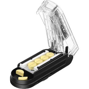 Renmingfed Pill Cutter for Multiple Pills at a Time, Pill Cutter Splitter for Small and Tiny Pills, Pill Cutter for Small or Large Pills, Pill Splitter with Hidden Sharp Stainless Steel Blade