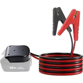 Beleeb Jumper Cables with Adapter for Makita 18V Batteries, 8AWG 4.92FT Jump Starter Auto Booster Cable for Jump Starting Car Using Tool Battery