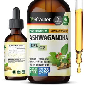 MAUWE HERBS Organic Ashwagandha Liquid Drops - Ashwagandha Supplements for Stress Response - Ashwagandha Root Liquid Extract - Vegan Mood Support Ashwagandha Tincture 4 Fl.Oz.