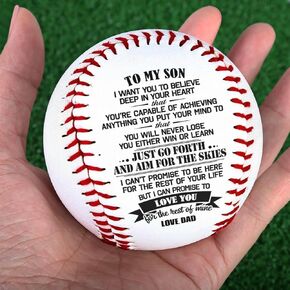 GUAGLL Baseball to My Son,Gifts for Adult Son,Father, Mother and Son Gifts for Teen Boys