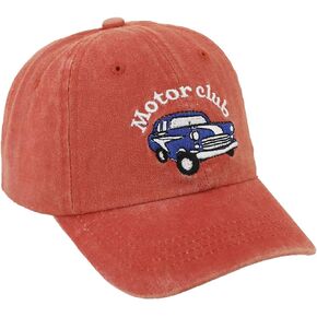 LUCKYBUNNY Classic Vintage Car Embroidery Baseball Caps for Boys, Toddler Adjustable Truck Cap Baseball Hats for Kids Age 3-8
