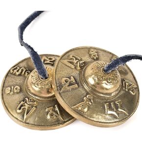 HAIOPS Tibetan Tingsha Cymbals Drawstring Meditation Chime Bells 6.5CM/ 2.6 Inch Chime Bells for Stress Relief, Meditation