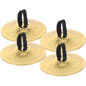 SUPVOX 2 Pairs Belly Dancing Finger Cymbal Finger Symbols Instrument Dancing Musical Instrument Brass Cymbals Finger Limes Dance Finger Cymbal Finger Cymbals Child Mini Copper Tibet