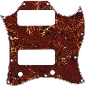 KAISH Standard SG Special Full Face Guitar Pickguard with P90 Pickup Hole Vintage Tortoise