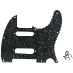 ROZILO 8 Hole Dark Tortoise SS Guitar Tele Pickguard Plate with Screws Fit Fender Nashville Telecaster Pickguard