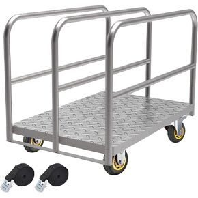 عربة لوحة، عربة مسطحة شديدة التحمل مع عجلة دوارة 5 بوصات بسعة 2000 رطل، عربة مرتبة من الخشب الجاف تنقل الأحمال الثقيلة بسهولة وكفاءة، قطعتان من الأشرطة لشاحنات المنصات in Kuwait