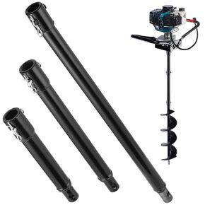 3 PCS Auger Extension Drill Bits, 3/4" Shaft Earth Auger Drill Bit Extension, Auger Drill Bit Extension Bar, Garden Spiral Hole Drill Bit Extension Rod, Post Hole Digger Replacement