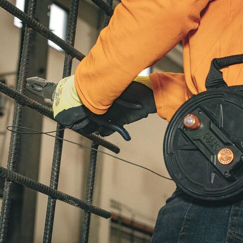 Klein Tools 27500 Tie Wire Reel, Quick Lock, Lightweight Aluminum, 12-18 Gauge Wire, Ambidextrous Rewind Knob in Saudi Arabia