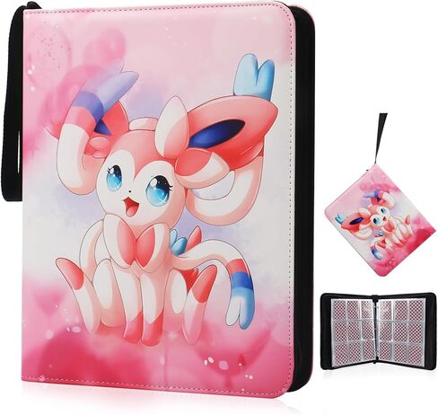 حافظة بطاقات لبوكيمون 900 جيب، حافظة بطاقات تجارية مكونة من 9 جيوب، مجموعة بطاقات موثقة تناسب 900 بطاقة مع 50 حافظة بطاقات قابلة للإزالة، ألبوم تخزين مجموعة للأولاد والبنات in Kuwait