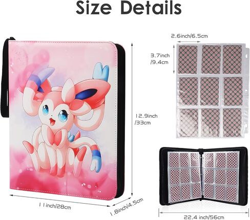 حافظة بطاقات لبوكيمون 900 جيب، حافظة بطاقات تجارية مكونة من 9 جيوب، مجموعة بطاقات موثقة تناسب 900 بطاقة مع 50 حافظة بطاقات قابلة للإزالة، ألبوم تخزين مجموعة للأولاد والبنات in Kuwait