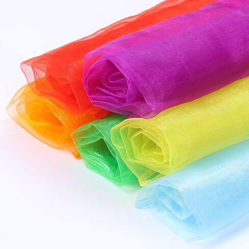 ccHuDE 12 Pcs 60cm Square Dance Scarves Silk Dancing Scarves Play Juggling Scarves Magic Trick Scarves Scarf Props for Toddlers in Saudi Arabia