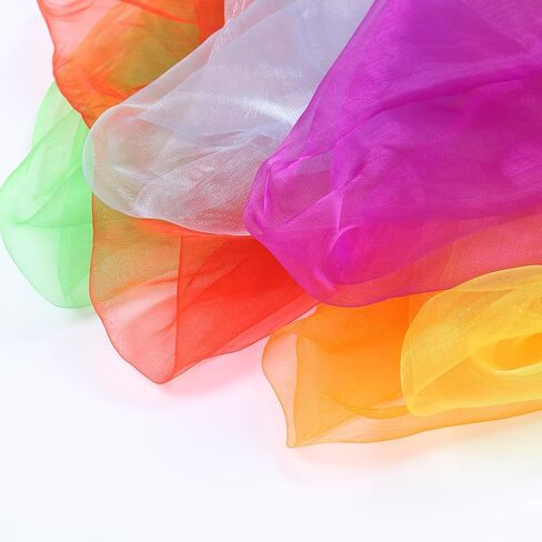 ccHuDE 12 Pcs 60cm Square Dance Scarves Silk Dancing Scarves Play Juggling Scarves Magic Trick Scarves Scarf Props for Toddlers in Saudi Arabia