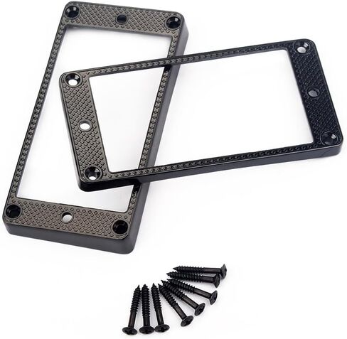 2pcs electric guitar metal ring metal humbucking pickup mounting frame humbucker cover plate humbucker frame humbucker pickup ring frame mounting ring pickup truck flat in Saudi Arabia