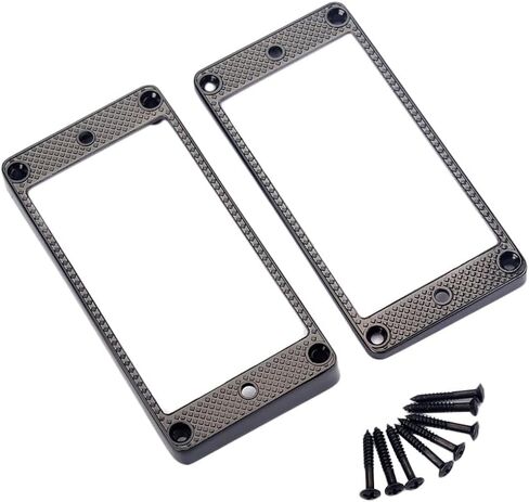 2pcs electric guitar metal ring metal humbucking pickup mounting frame humbucker cover plate humbucker frame humbucker pickup ring frame mounting ring pickup truck flat in Saudi Arabia
