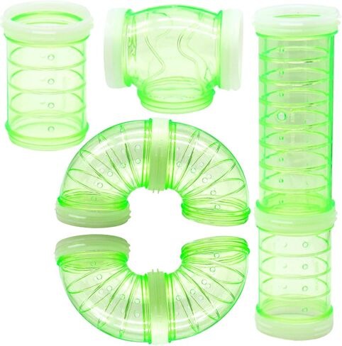 مجموعة أنابيب الهامستر، 8 عبوات من الأنابيب المنحنية الشفافة قفص الحيوانات الأليفة لعبة الهامستر نفق الاتصال الإبداعي DIY أنبوب رياضي خارجي لفأر الهامستر الفئران والحيوانات الصغيرة الأخرى in Kuwait