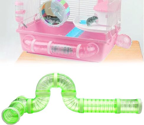 مجموعة أنابيب الهامستر، 8 عبوات من الأنابيب المنحنية الشفافة قفص الحيوانات الأليفة لعبة الهامستر نفق الاتصال الإبداعي DIY أنبوب رياضي خارجي لفأر الهامستر الفئران والحيوانات الصغيرة الأخرى in Kuwait