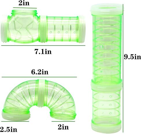مجموعة أنابيب الهامستر، 8 عبوات من الأنابيب المنحنية الشفافة قفص الحيوانات الأليفة لعبة الهامستر نفق الاتصال الإبداعي DIY أنبوب رياضي خارجي لفأر الهامستر الفئران والحيوانات الصغيرة الأخرى in Kuwait