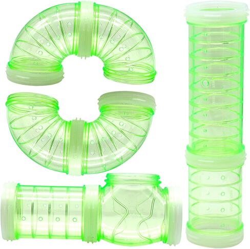 مجموعة أنابيب الهامستر، 8 عبوات من الأنابيب المنحنية الشفافة قفص الحيوانات الأليفة لعبة الهامستر نفق الاتصال الإبداعي DIY أنبوب رياضي خارجي لفأر الهامستر الفئران والحيوانات الصغيرة الأخرى in Kuwait