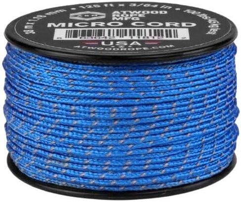 حبل Atwood Rope MFG التكتيكي من النايلون/البوليستر سلك متعدد الاستخدامات عاكس 1.18 مم × 125 قدم بكرة قابلة لإعادة الاستخدام | معدات صيد الأسماك، وصناعة المجوهرات، وإكسسوارات التخييم (أصفر نيون عاكس) in Saudi Arabia