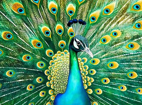 أحجية الصور المقطوعة من Cross & Glory Emerald Peacock - أحجية للبالغين مكونة من 1000 قطعة مع عمل فني مذهل على شكل طاووس | لغز مليء بالتحديات لمحبي الحيوانات من أجل متعة وعرض دائمين in Saudi Arabia