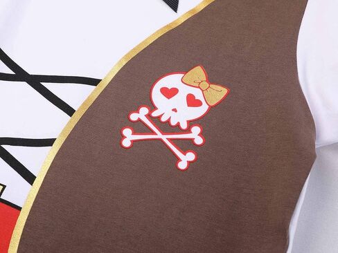 Pezhiqun Baby Pirate Costume Infant Halloween Costume Toddler Girl Stripe Skirt Sea Buccaneer Costume Kid Outfit in Saudi Arabia