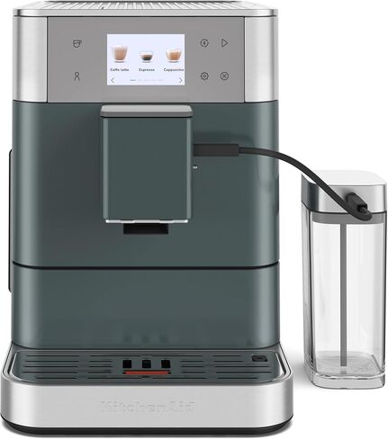 KitchenAid Fully Automatic Espresso Machine KF7, KES8557, Cast Iron Black | 20+ Recipe Options, Built-In Grinder, Smart Dosing, 2.2L Water Tank, Auto Milk Frothing, Removable Bean Hopper in Kuwait