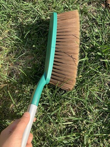 1 Pack 15" Hand Broom Brush,Soft Bristle Cleaning Brush,Counter Brush, Crumb Debris Sweeping Brush,Dusting Brush,Comfort for Car Bed Couch Desk Sofa Furniture Clothes,Small Particles Hair Remover in Saudi Arabia