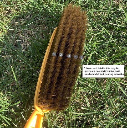 1 Pack 15" Hand Broom Brush,Soft Bristle Cleaning Brush,Counter Brush, Crumb Debris Sweeping Brush,Dusting Brush,Comfort for Car Bed Couch Desk Sofa Furniture Clothes,Small Particles Hair Remover in Saudi Arabia
