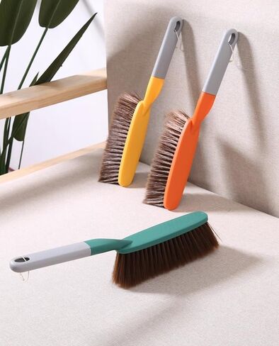 1 Pack 15" Hand Broom Brush,Soft Bristle Cleaning Brush,Counter Brush, Crumb Debris Sweeping Brush,Dusting Brush,Comfort for Car Bed Couch Desk Sofa Furniture Clothes,Small Particles Hair Remover in Saudi Arabia