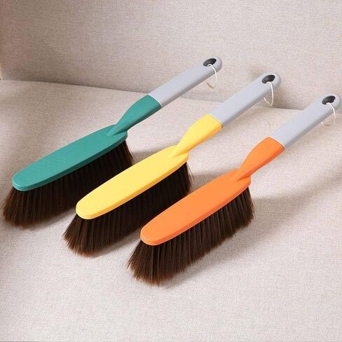 1 Pack 15" Hand Broom Brush,Soft Bristle Cleaning Brush,Counter Brush, Crumb Debris Sweeping Brush,Dusting Brush,Comfort for Car Bed Couch Desk Sofa Furniture Clothes,Small Particles Hair Remover in Saudi Arabia