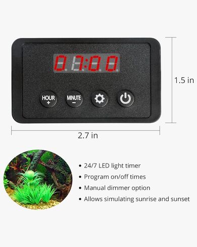 NICREW Single Channel LED Light Timer Pro, LED Digital Dimmer with Standard 2.5mm/2.1mm Power Connectors in Saudi Arabia
