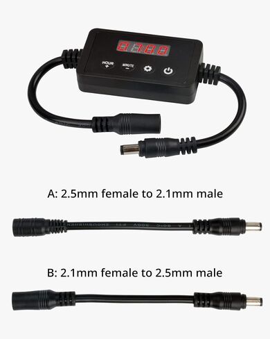 NICREW Single Channel LED Light Timer Pro, LED Digital Dimmer with Standard 2.5mm/2.1mm Power Connectors in Saudi Arabia